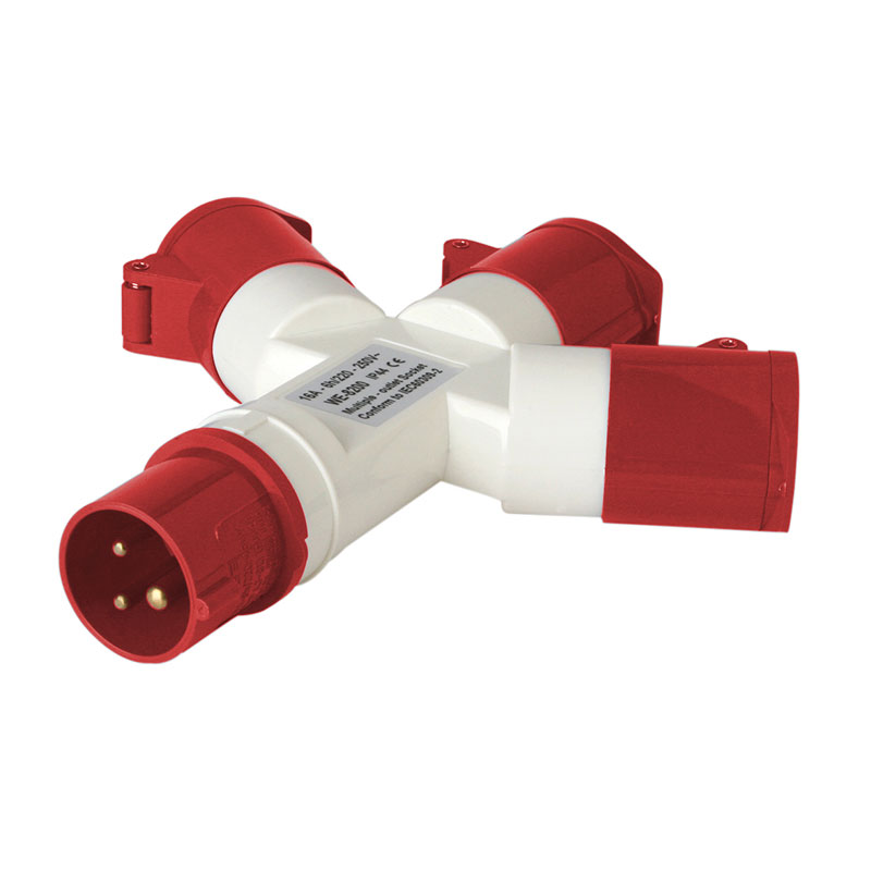 MULTIPLICADOR TRIPLE INDUSTRIAL 3P+T 16 A IP44