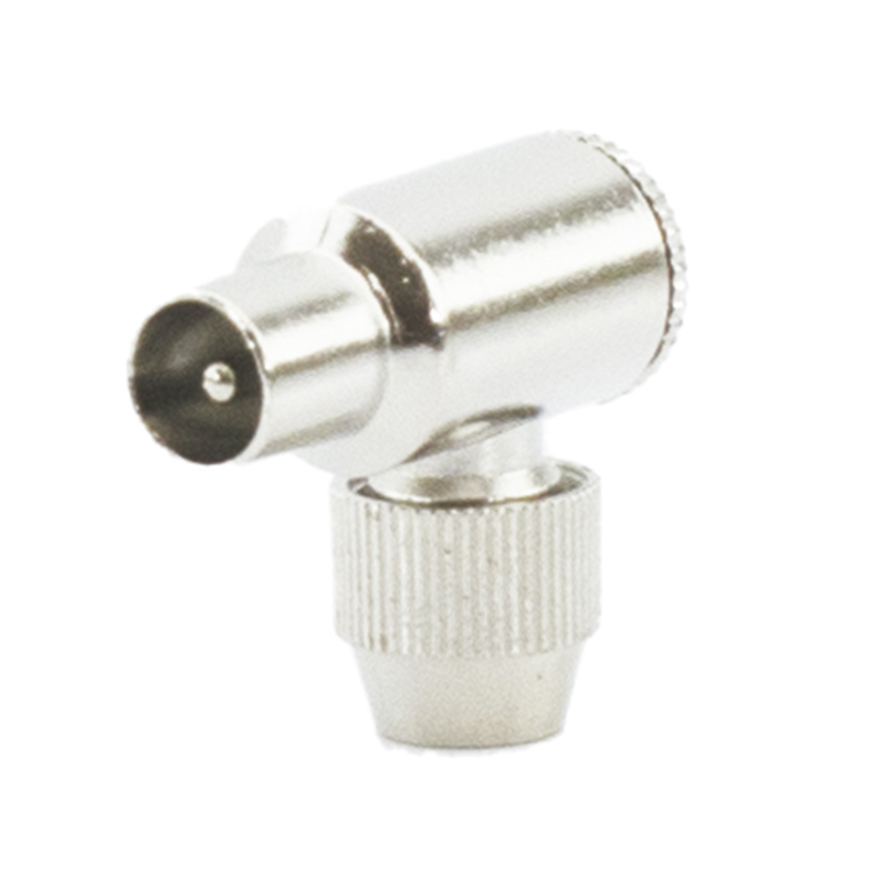 CONECTOR CURVO TV METALICO MACHO