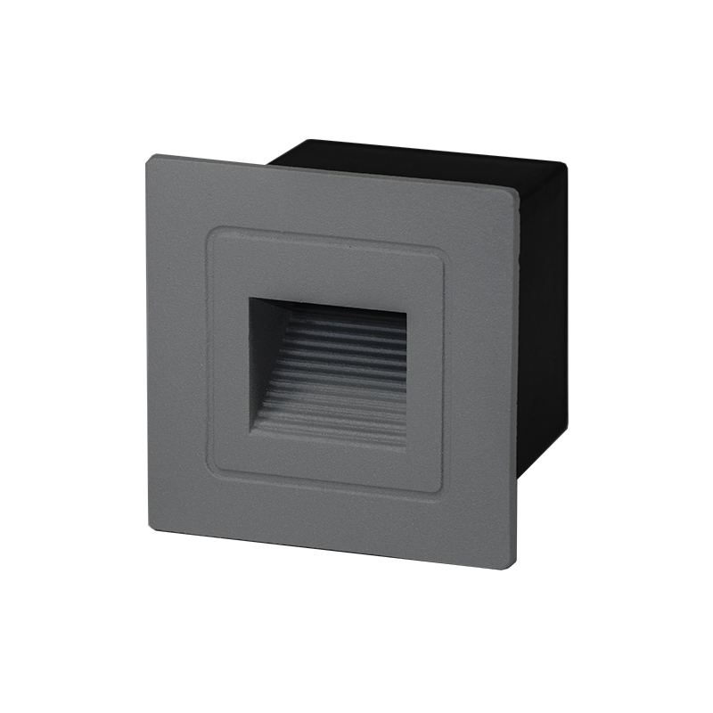 APLIQUE LED EMPOTRAR 58X58 MM GRIS 3 W