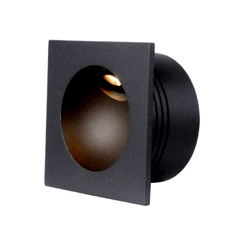 APLIQUE EMP. EXTERIOR 3 W IP65 NEGRO MATE