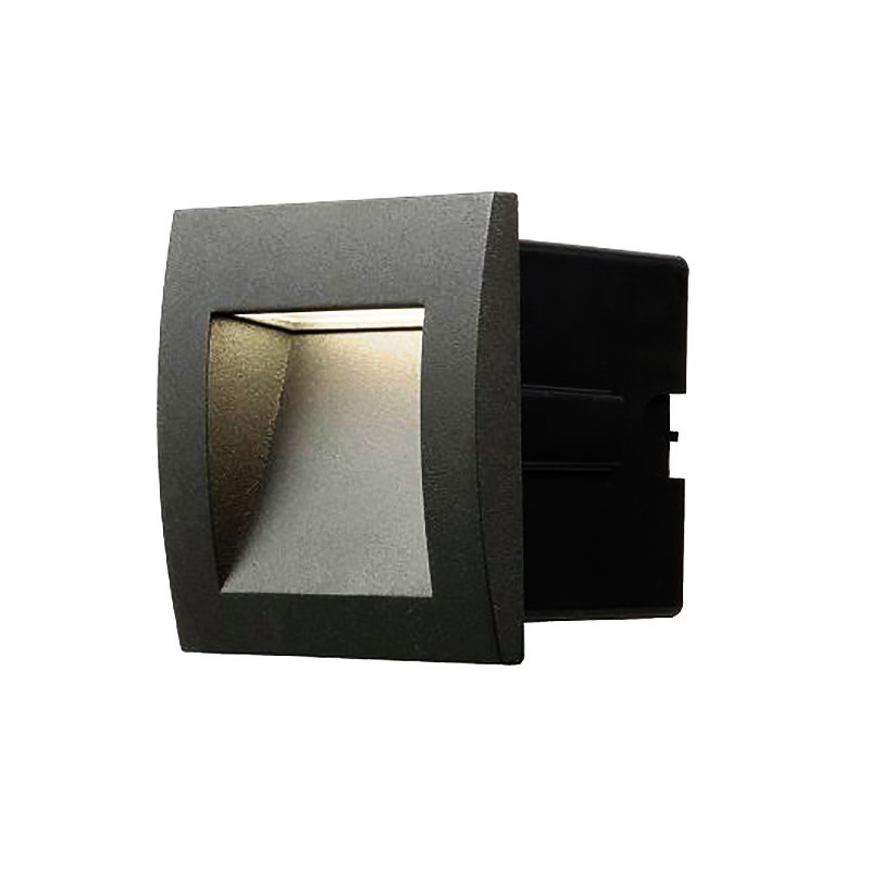 APLIQUE EMP. EXTERIOR 3 W IP65 GRIS OSCURO