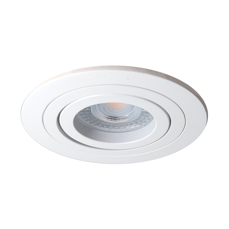 EMPOTRABLE 1 FOCO ALUMINIO REDONDO BLANCO 