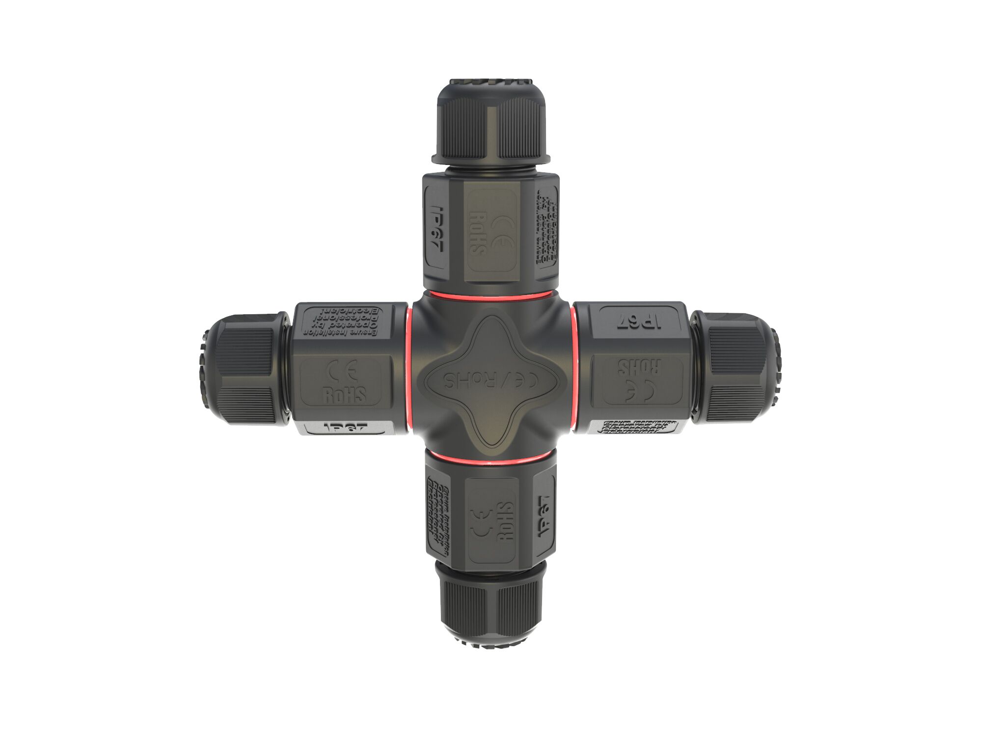 CONECTOR ESTANCO 4 VIAS - 3 PINES IP67