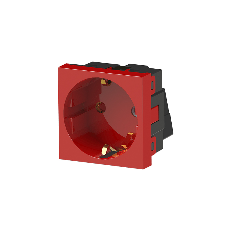 MODULO SCHUKO 16A/250V ROJO PUESTO TRABAJO