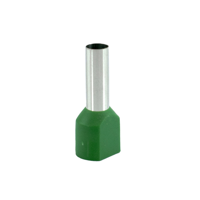 PUNTERA DOBLE AISLADA PARA CABLE 6 MM VERDE