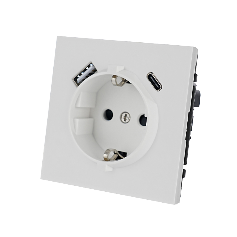 BASE SCHUKO USB A+C 2,1 A EMPOTRAR SOHO - BLANCO