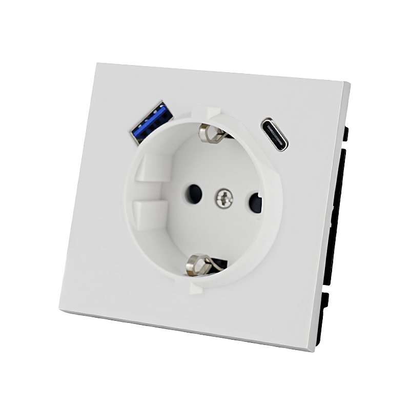 BASE SCHUKO USB A+C 4 A EMPOTRAR SOHO - BLANCO