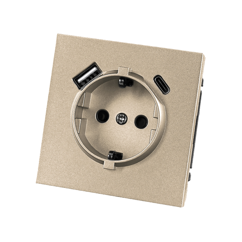 BASE SCHUKO USB A+C 2,1 A EMPOTRAR SOHO - CAVA