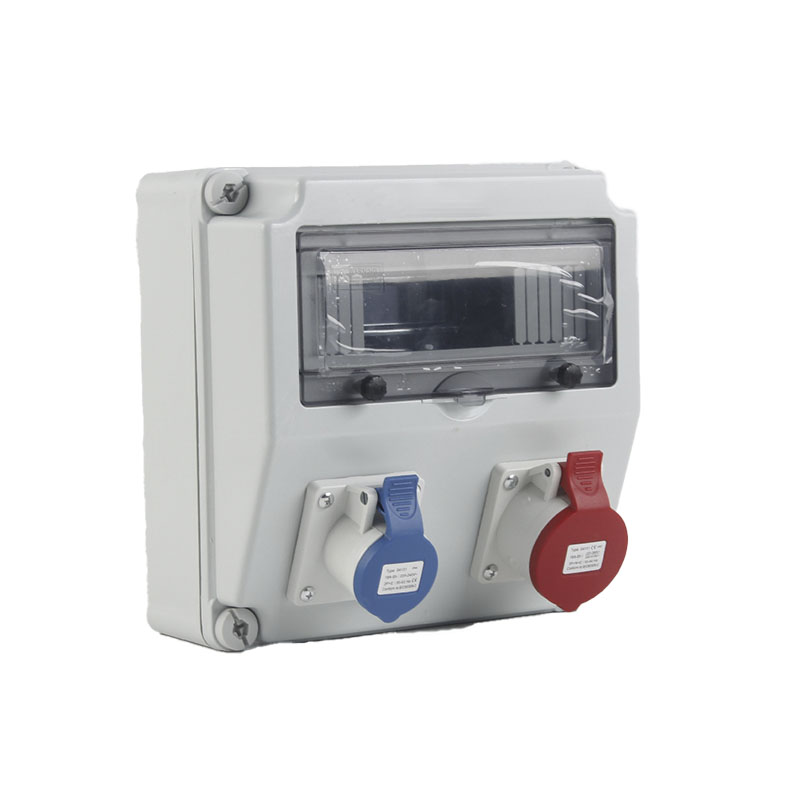 CAJA INDUSTRIAL 1 BASE 2P+T 16A + 1 BASE 3P+N+T 16A 400V IP44